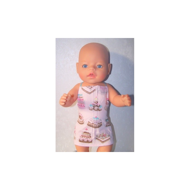 shortje roze taartjes baby born 43cm