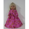 lange jurk roze vogels baby born 43cm