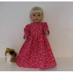 lange jurk hard roze baby born 43cm