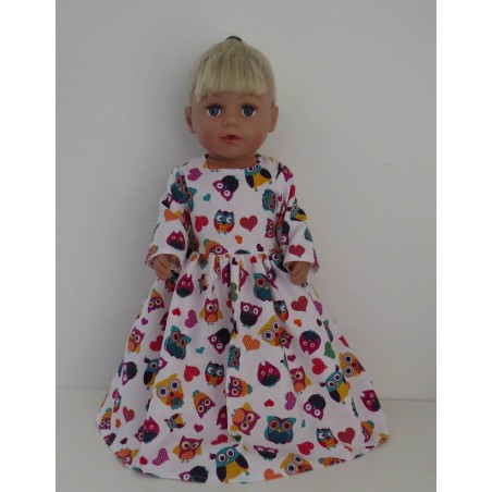 lange jurk uilen baby born 43cm