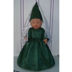 feeenjurk donker groen baby born 43cm