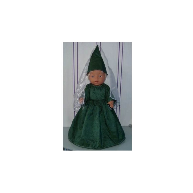 feeenjurk donker groen baby born 43cm