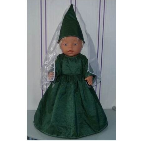feeenjurk donker groen baby born 43cm