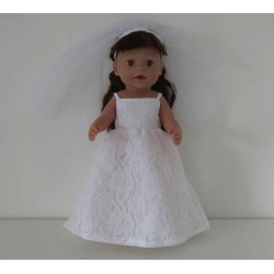 trouwjurk met kant baby born 43cm
