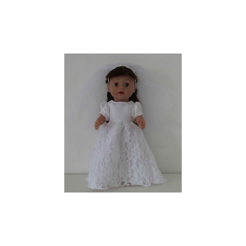 trouwjurk kant baby born 43cm