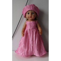 trouwjurk hard roze baby born 43cm