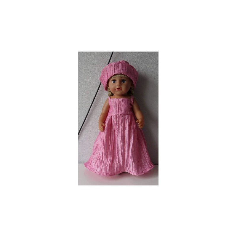 trouwjurk hard roze baby born 43cm