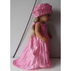 trouwjurk hard roze baby born 43cm