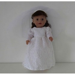 trouwjurk kant baby born 43cm