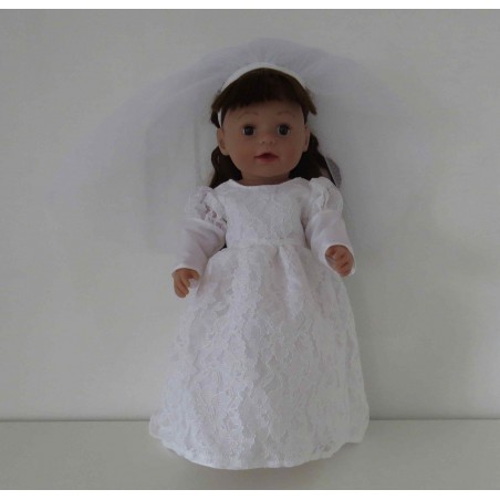 trouwjurk kant baby born 43cm