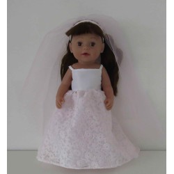 trouwjurk licht roze baby born 43cm