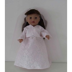 trouwjurk licht roze baby born 43cm