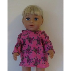 capuchontrui roze apen baby born 43cm