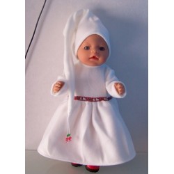fleecejurk lang met hello kitty rood baby born 43cm