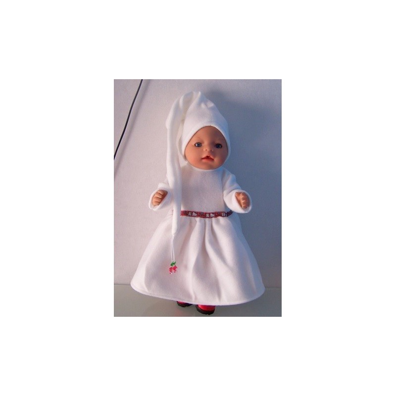 fleecejurk lang met hello kitty rood baby born 43cm