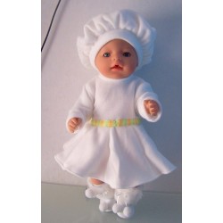 fleecejurk met geel baby born 43cm