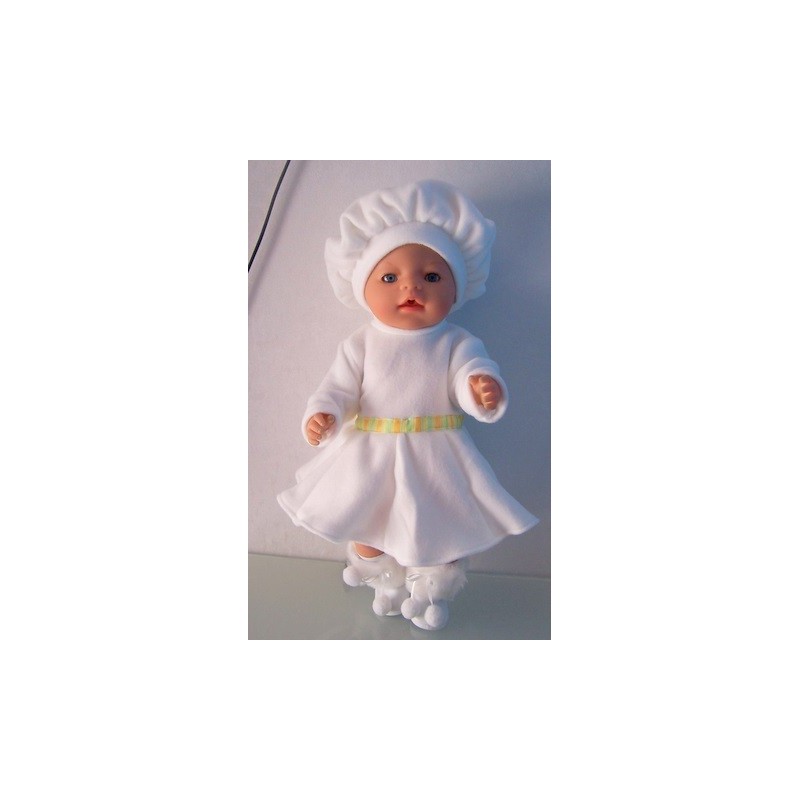 fleecejurk met geel baby born 43cm