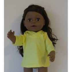 capuchontrui geel baby born 43cm