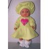 fleecejurk groen met hartje baby born 43cm