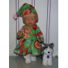 fleecejurk groen met vlinders en bloemen baby born 43cm