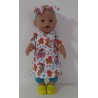 holiday jurk setje kat baby born 43cm