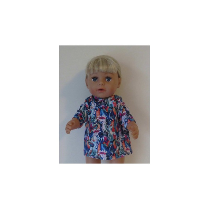 capuchontrui papagaaien baby born 43cm