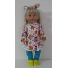 herfstjurk setje kat baby born 43cm