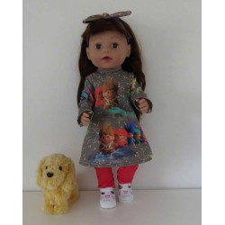 herfstjurk setje trollen baby born 43cm