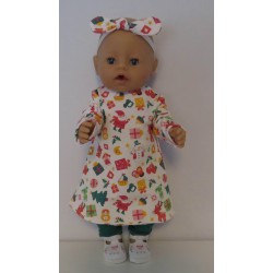 herfstjurk setje kerst baby born 43cm
