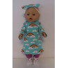 herfstjurk setje mint wolken  baby born 43cm