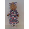 herfstjurk setje eenhoorns baby born 43cm