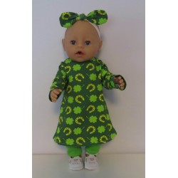herfstjurk setje hoefijzers baby born 43cm