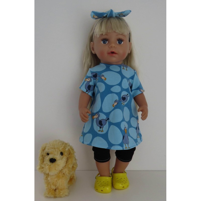 holiday jurk setje blauw dodo baby born 43cm