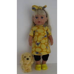 holiday jurk setjegeel dodo baby born 43cm