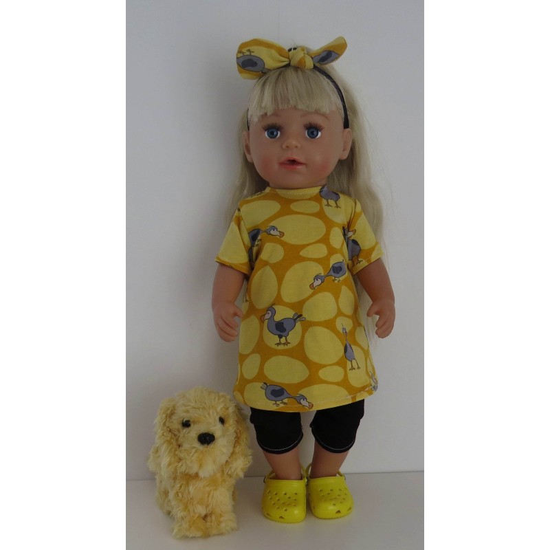 holiday jurk setjegeel dodo baby born 43cm