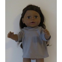 capuchontrui grijs baby born 43cm