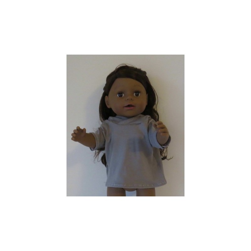 capuchontrui grijs baby born 43cm