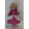 jurk hard roze met roze schootjes baby born 43cm