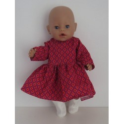 jurk roze retro  baby born 43cm