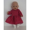 jurk roze retro  baby born 43cm