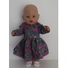 jurk grijs met roze  baby born 43cm