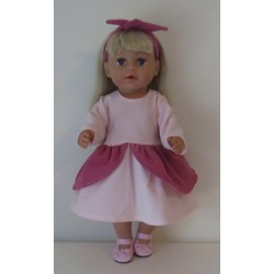 jurk roze schootjes hard roze  baby born 43cm