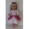 jurk roze schootjes hard roze  baby born 43cm