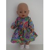 jurk groen retro baby born 43cm