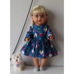 jurk vogelhuisjes baby born 43cm