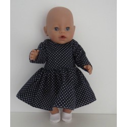 jurk stippen baby born 43cm