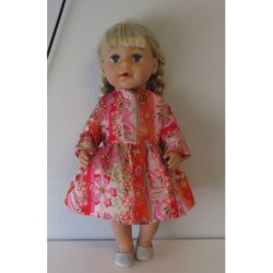 jurk gestreept gebloemd baby born 43cm