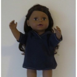 capuchontrui donker blauw baby born 43cm