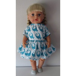 jurk mint vogels baby born 43cm