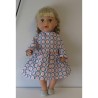 jurk blauw met bloemen baby born 43cm